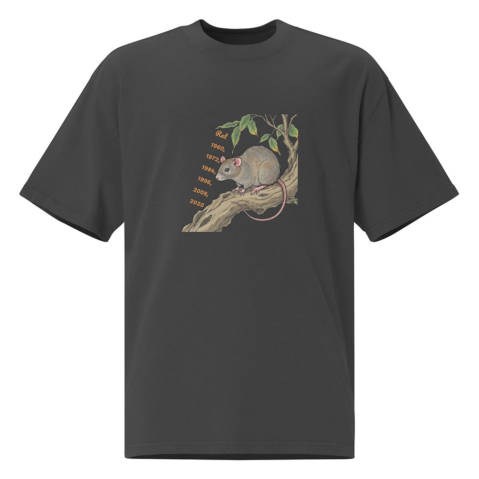 Oversized Rat faded t-shirt