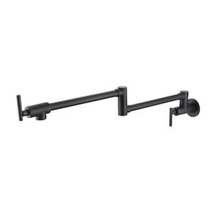 Wall Mount Pot Filler Faucet in Matte Black
