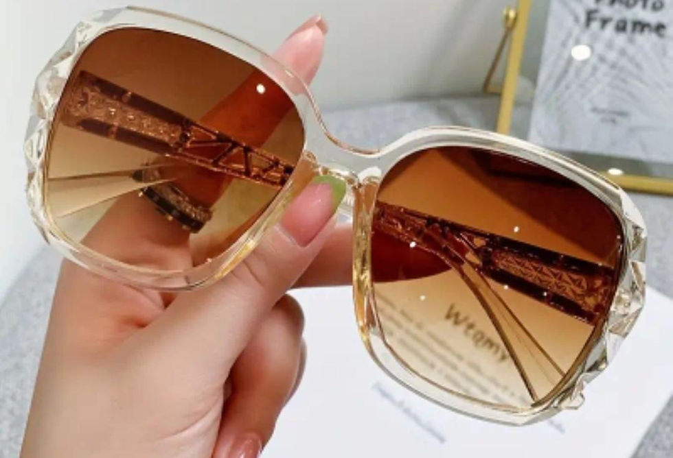 Brown gradient square sunglasses