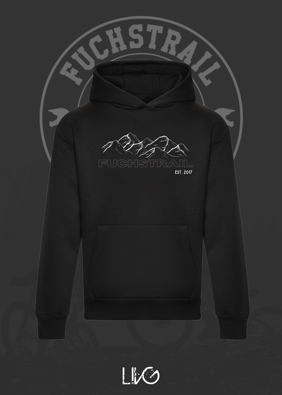 Miniaturbild: Fuchstrail Heavyweight Oversize Hoodie Mountain weiß