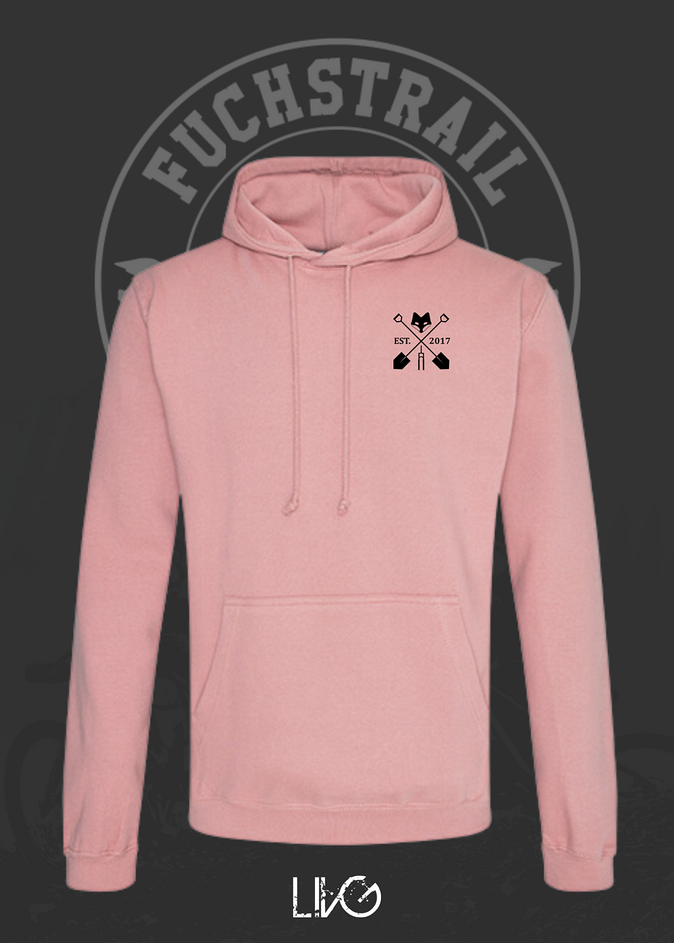 Miniaturbild: Fuchstrail Classic Hoodie EST.2017 klein schwarz