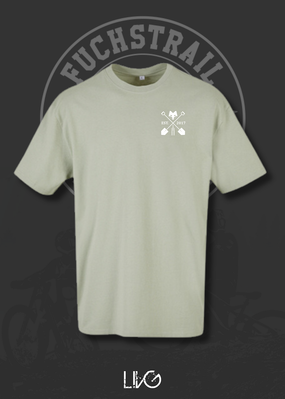 Miniaturbild: Fuchstrail Heavy Oversize T-Shirt EST.2017 klein weiß