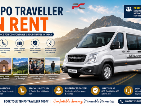 Tempo Traveller on Rent - The Best Choice for Comfortable Group Travel in India 
