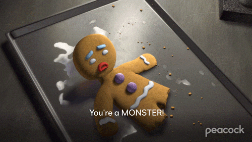 Mad Gingerbread Man GIF by PeacockTV.gif