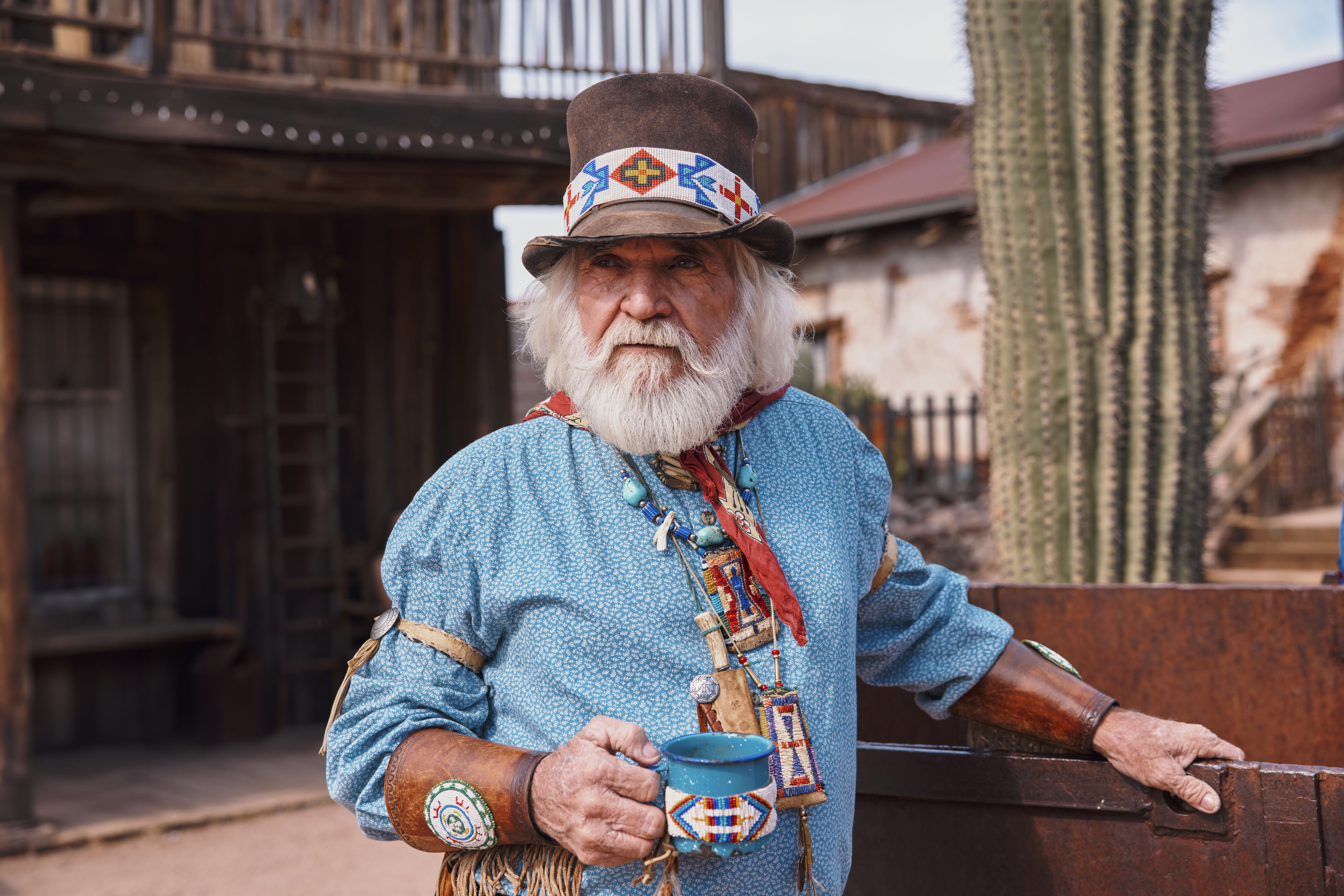 Shiloh, A Cowboy in Goldfield Ghost Town, Apache Junction, AZ