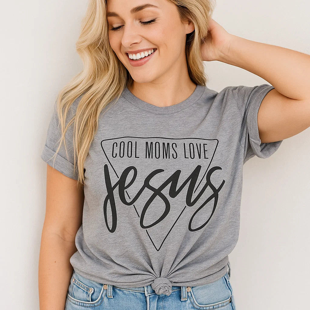 Cool Moms Love Jesus Christian T-Shirt