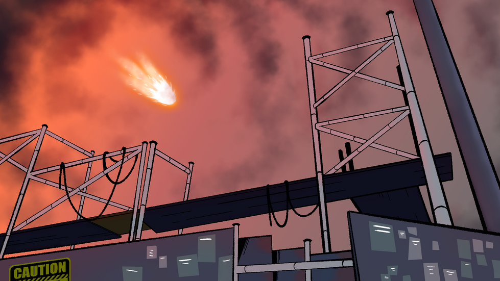 Background art for one of the major scenes in the pilot episode.