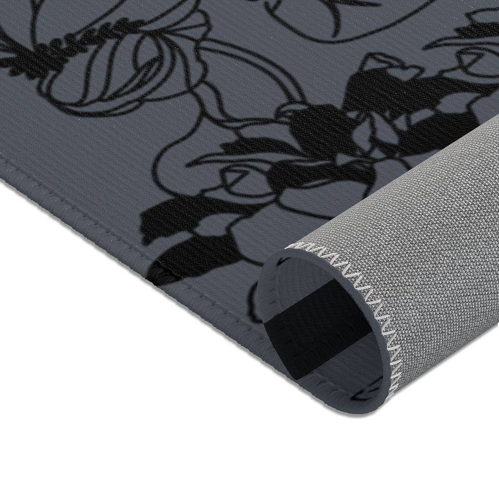 Thumbnail: Grey Floral Beauty Area Rugs 