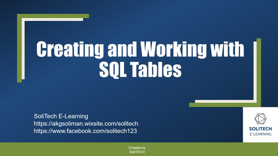CREATE, ALTER and DROP SQL Tables | SQL Server Tutorial
