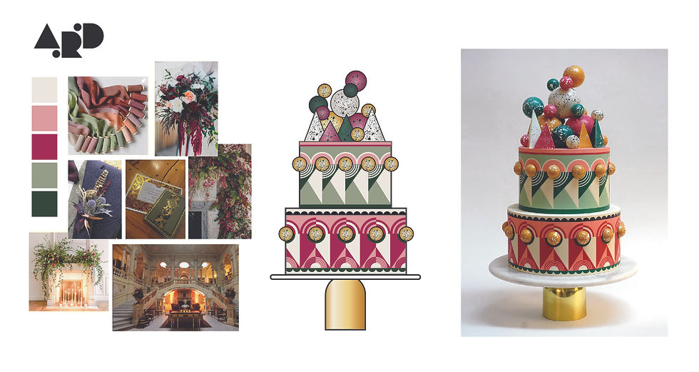 Wedding cake design process