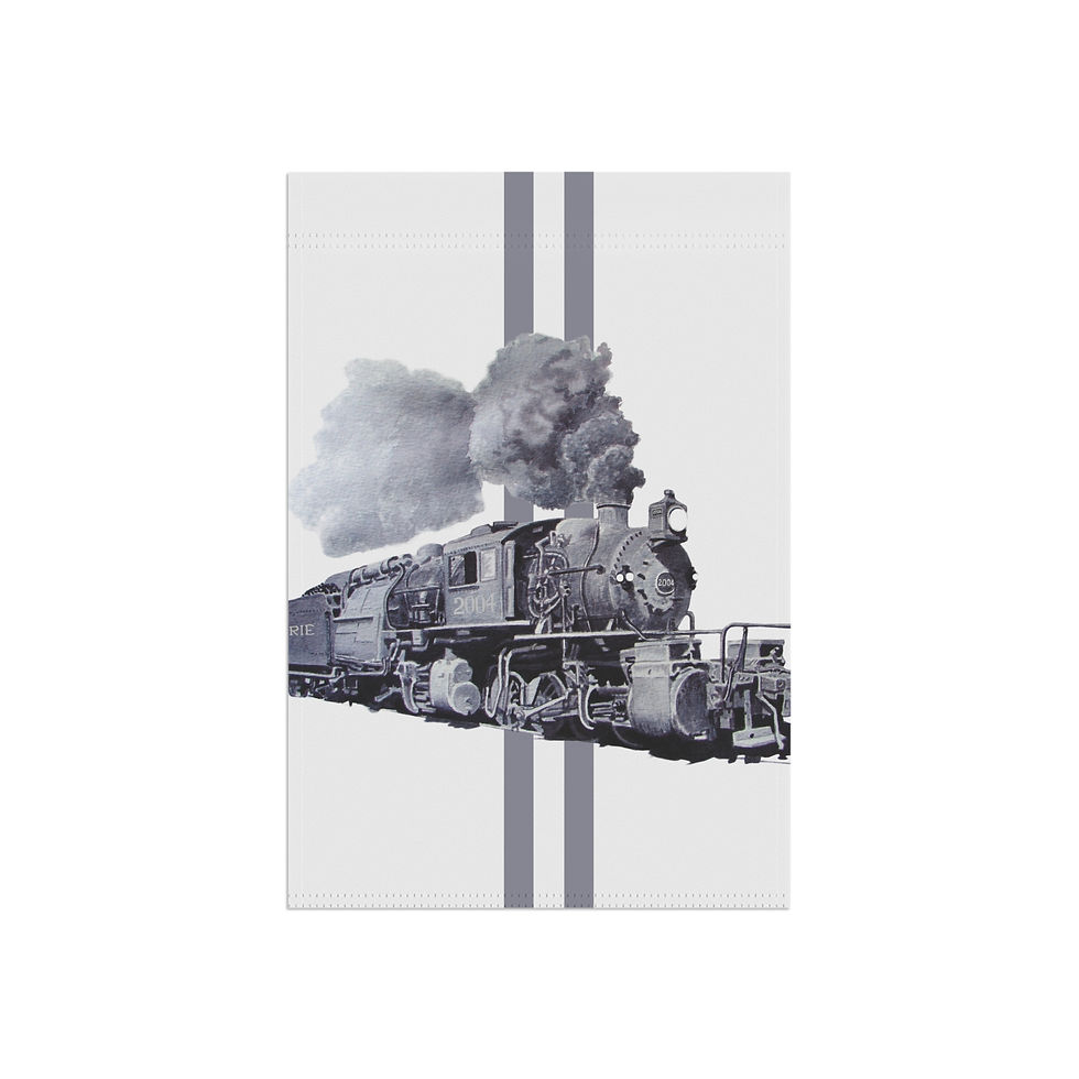 Thumbnail: Erie Railroad Steam Locomotive Garden Banner No Pole