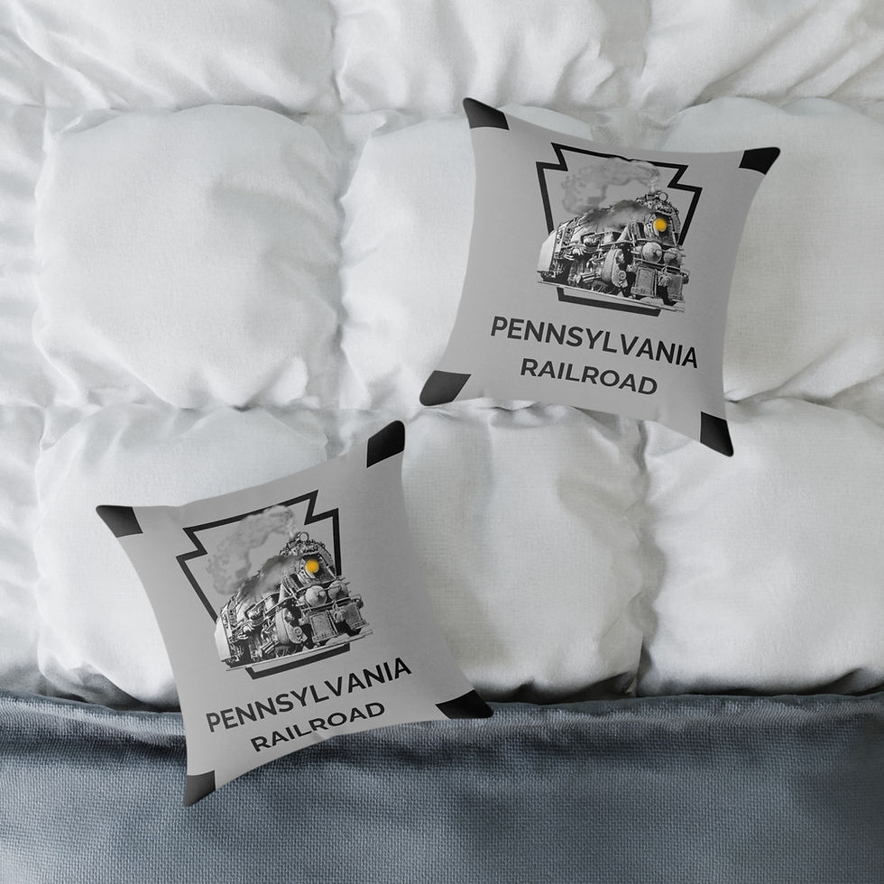 Thumbnail: Pennsylvania Railroad Steam Locomotive_Pillow Smaller Size