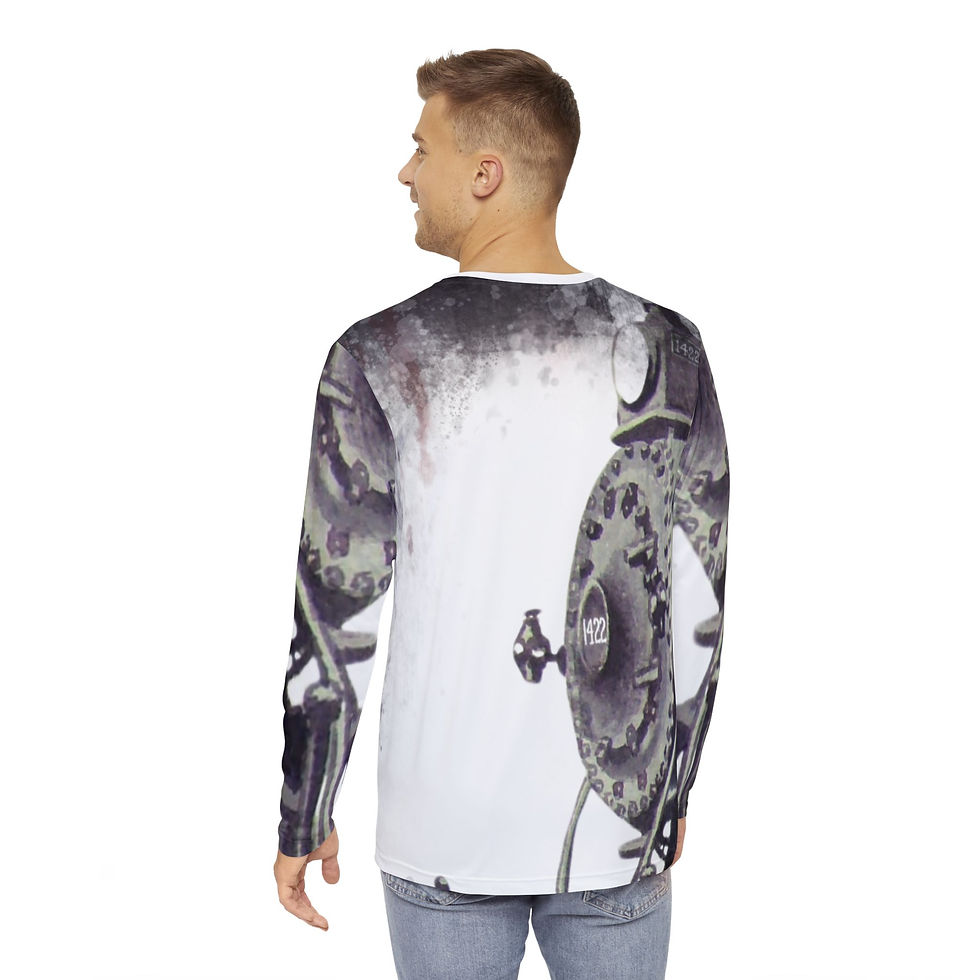 Thumbnail: Erie Railroad Steam Locomotive Long Sleeve Shirt Model Back