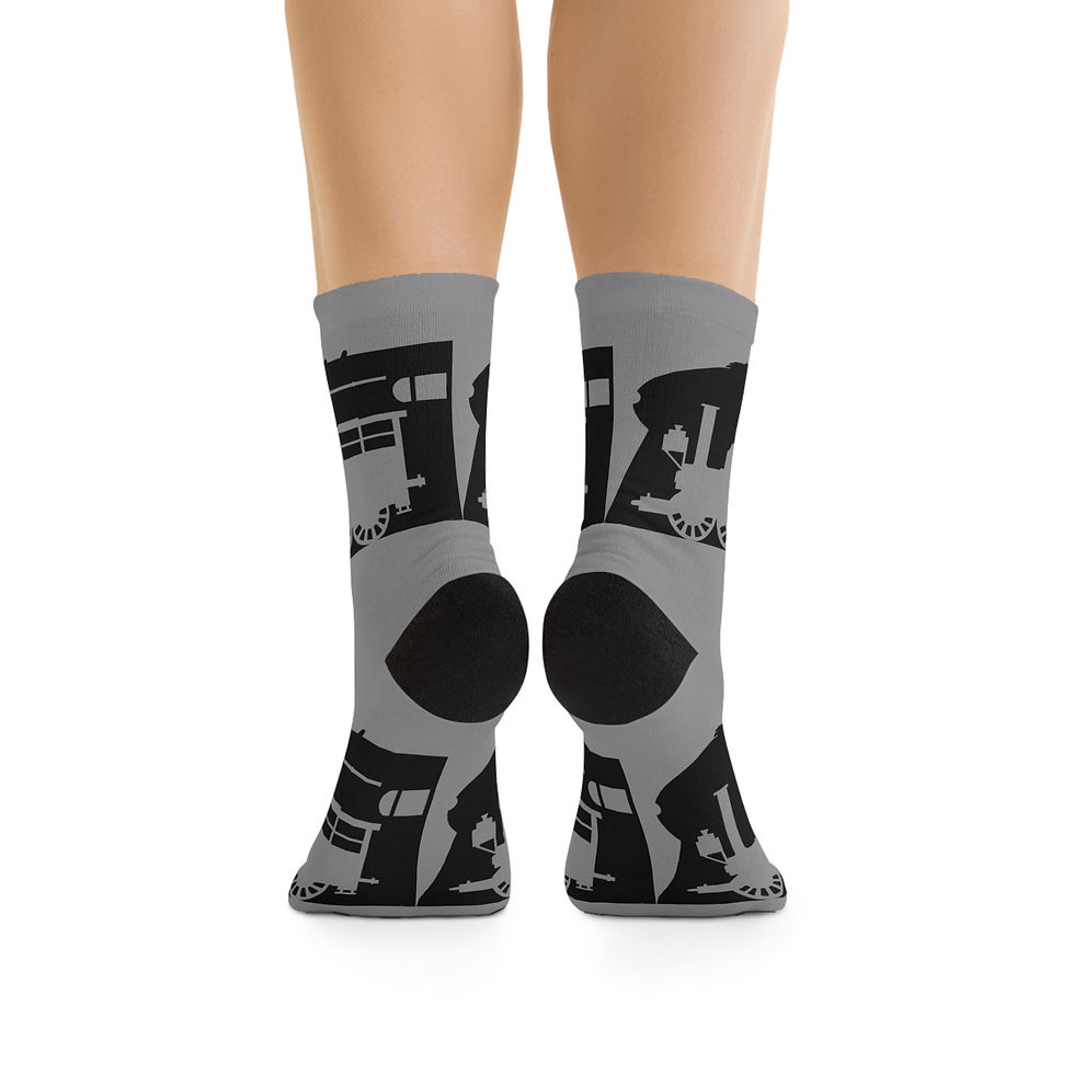 Shadow Steam Engine Socks Back