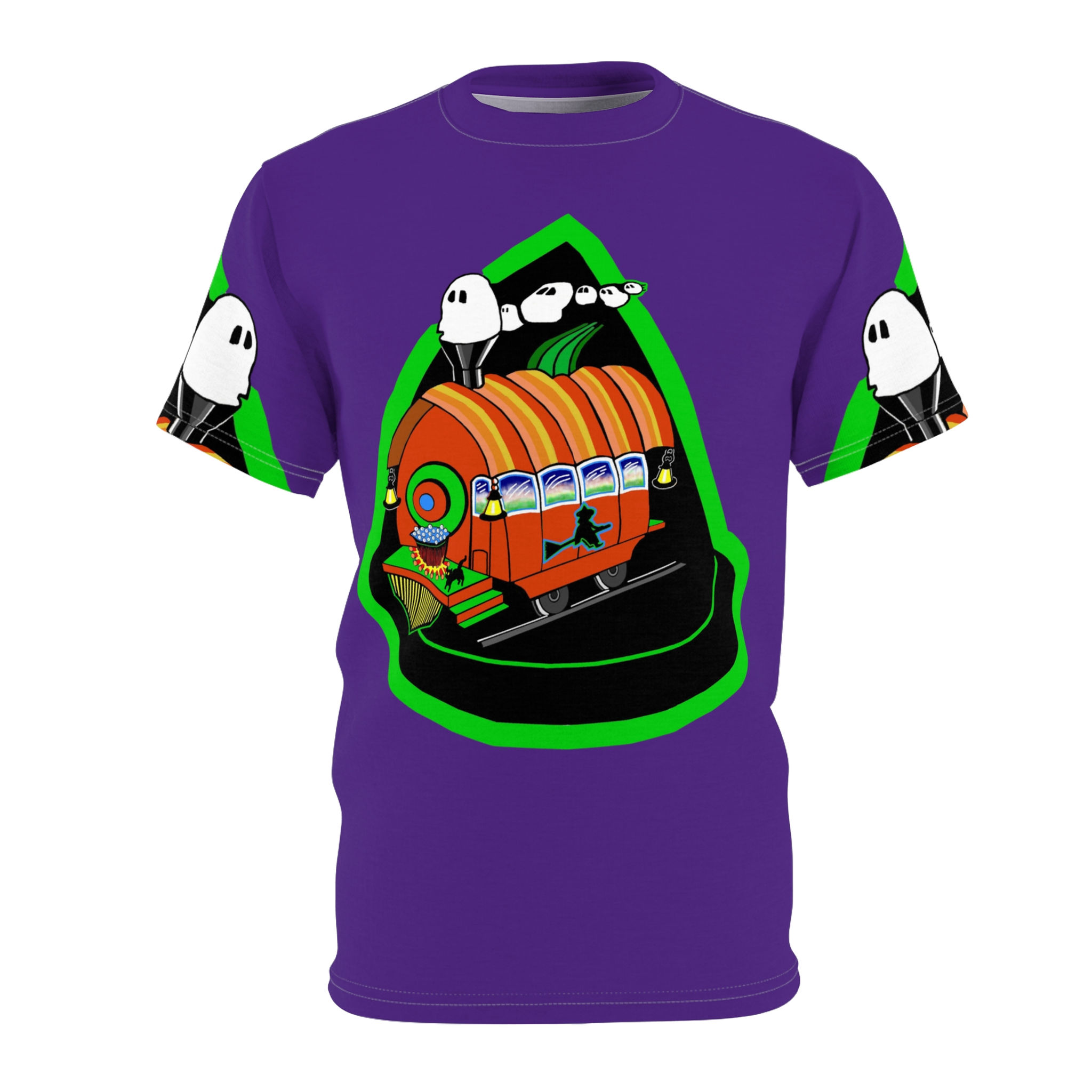 Witches, Ghosts, and Cats Halloween T-Shirt_Front