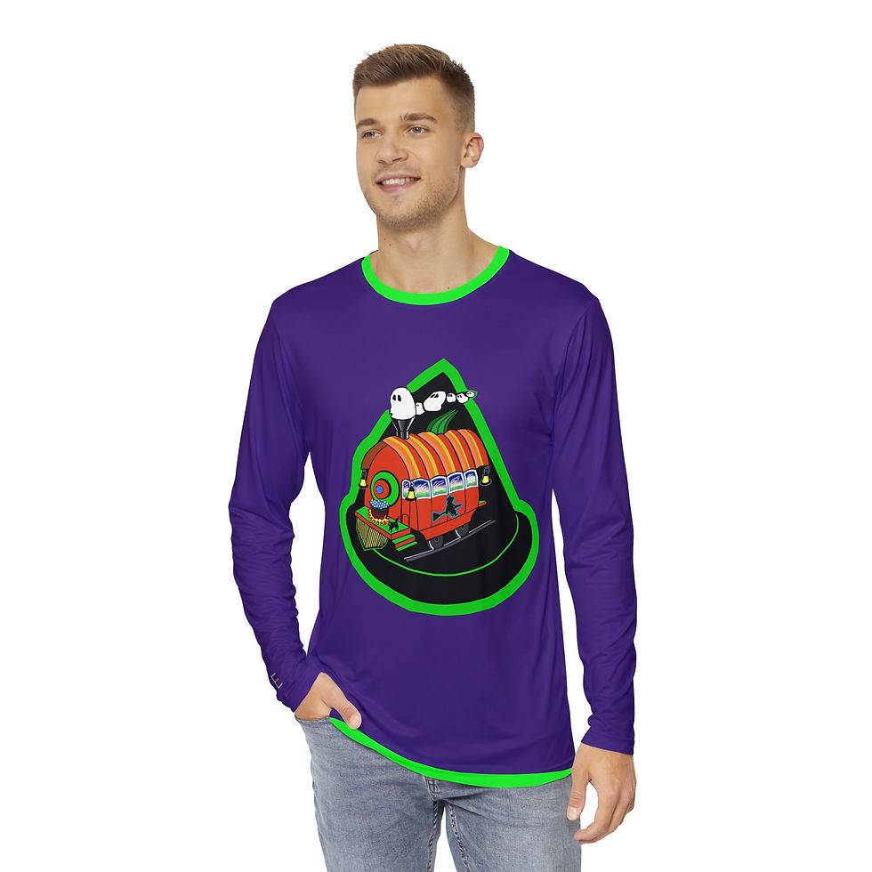 Thumbnail: Witches, Cats, and Ghosts Halloween Train Model Front