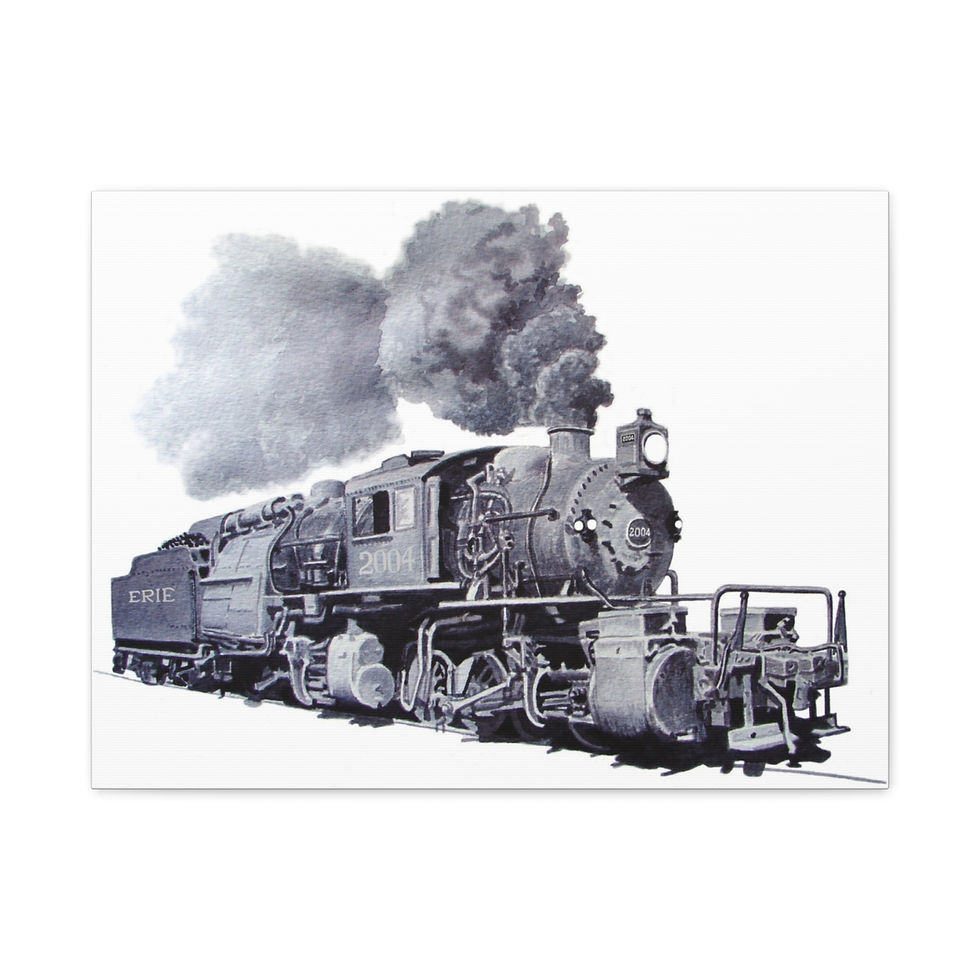 Thumbnail: Erie Railroad Camelback Steam Locomotive Canvas Art Print
