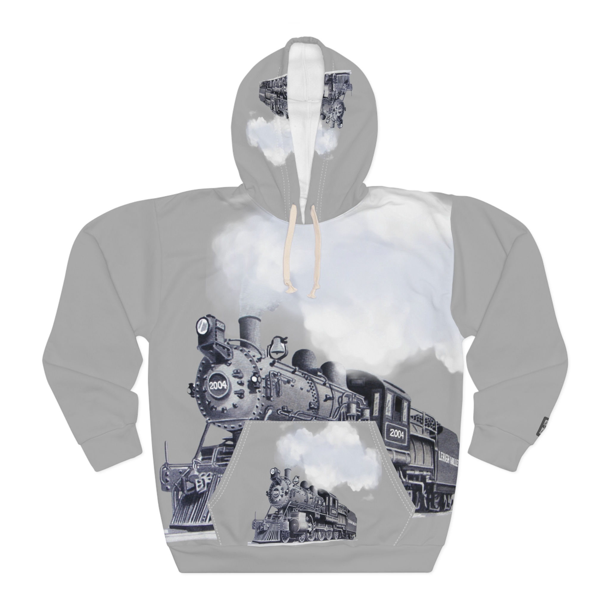 Lehigh Valley Railroad Steam Locomotive Sweatshirt Front