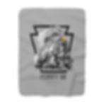 Pennsy Railroad Steam Engine Sherpa Blanket_Front