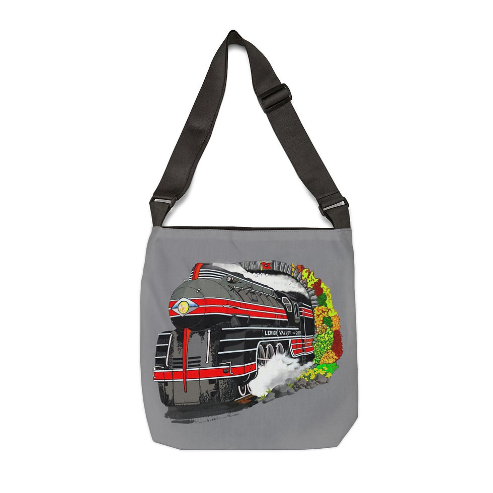 Thumbnail: Black Diamond Steam Locomotive Tote Bag_Back