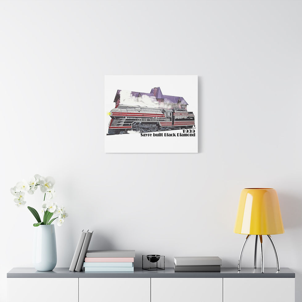 Thumbnail: Number 2089 LVRR Black Diamond Canvas Print_Front_Large_On Wall 3