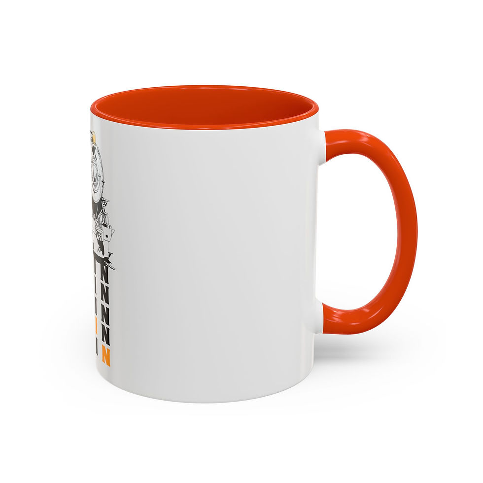Thumbnail: Pennsylvania Steam Train Puzzle Mug_Right Side Orange