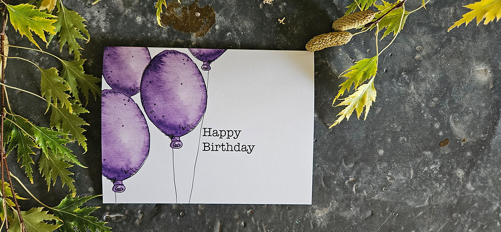 Thumbnail: Happy birthday greeting card front view