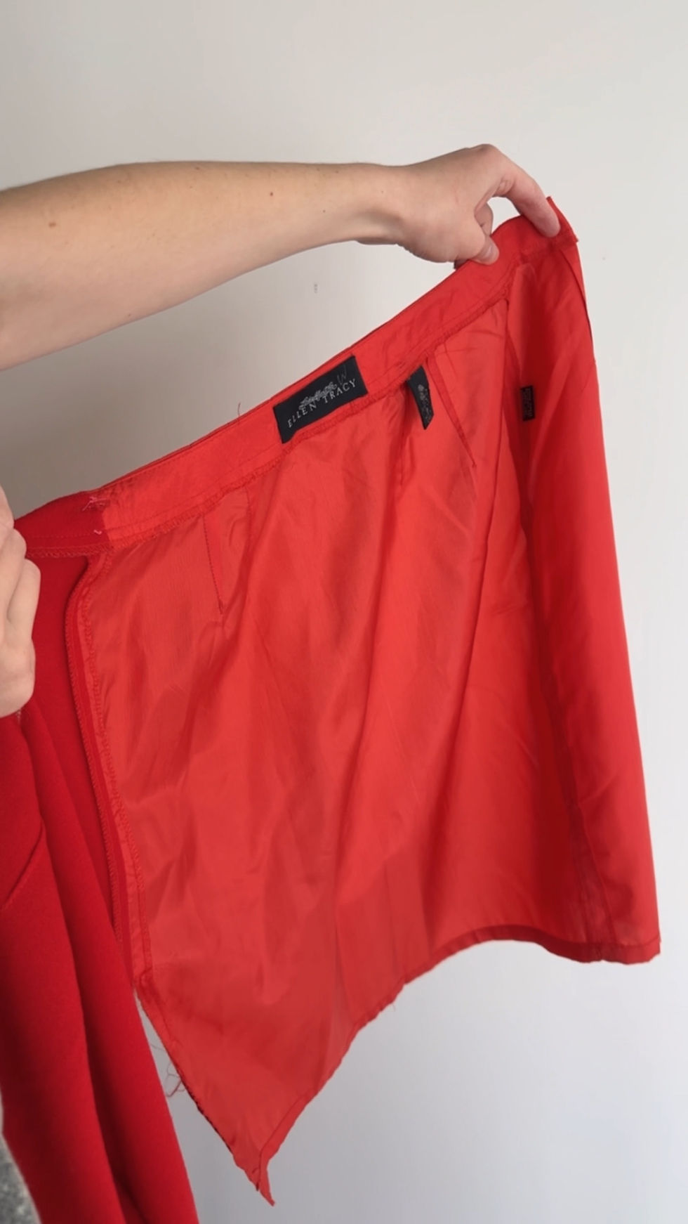 Thumbnail: VTG CHERRY WOOL WRAP SKIRT - SIZE 8