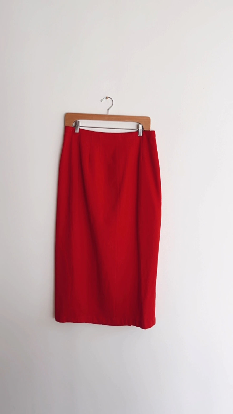 Thumbnail: VTG CHERRY WOOL WRAP SKIRT - SIZE 8