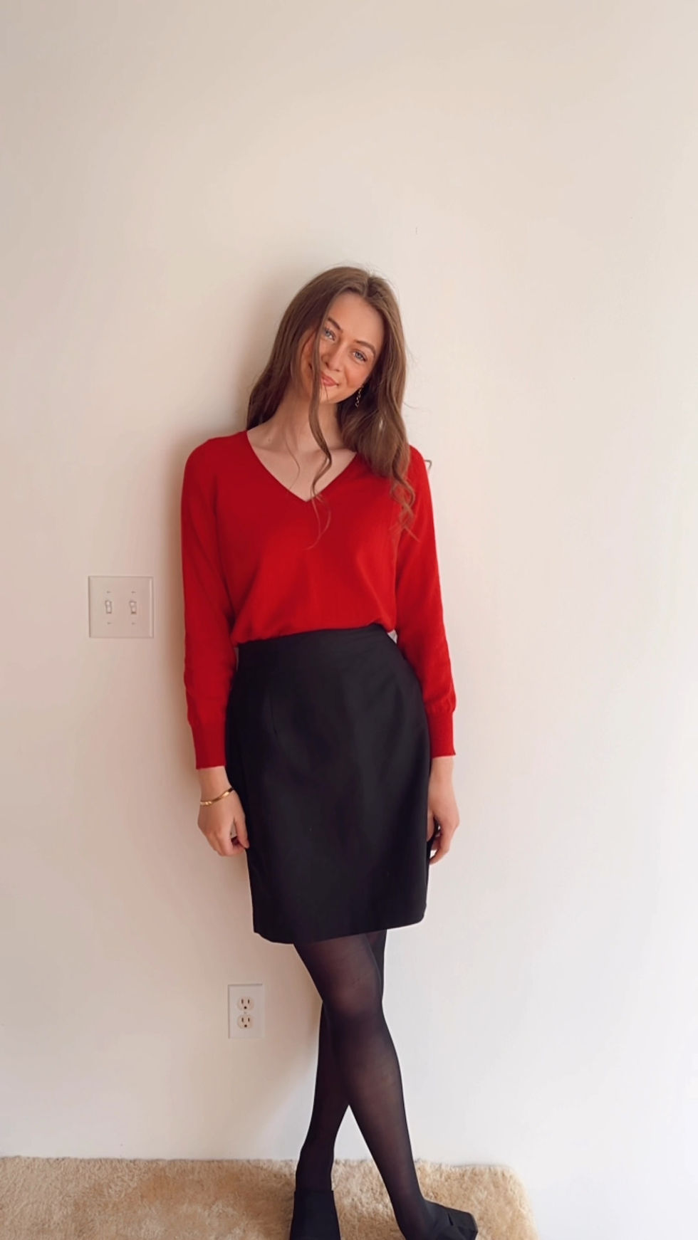 Thumbnail: VTG BLACK LINEN/COTTON SKIRT - 30” WAIST