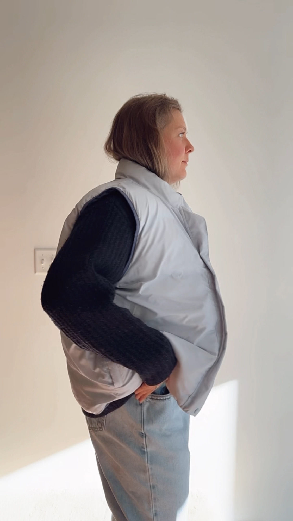 VTG LLBEAN REVERSIBLE PUFFER VEST