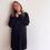 Thumbnail: EILEEN FISHER BLACK SILK DRESS - SIZE L