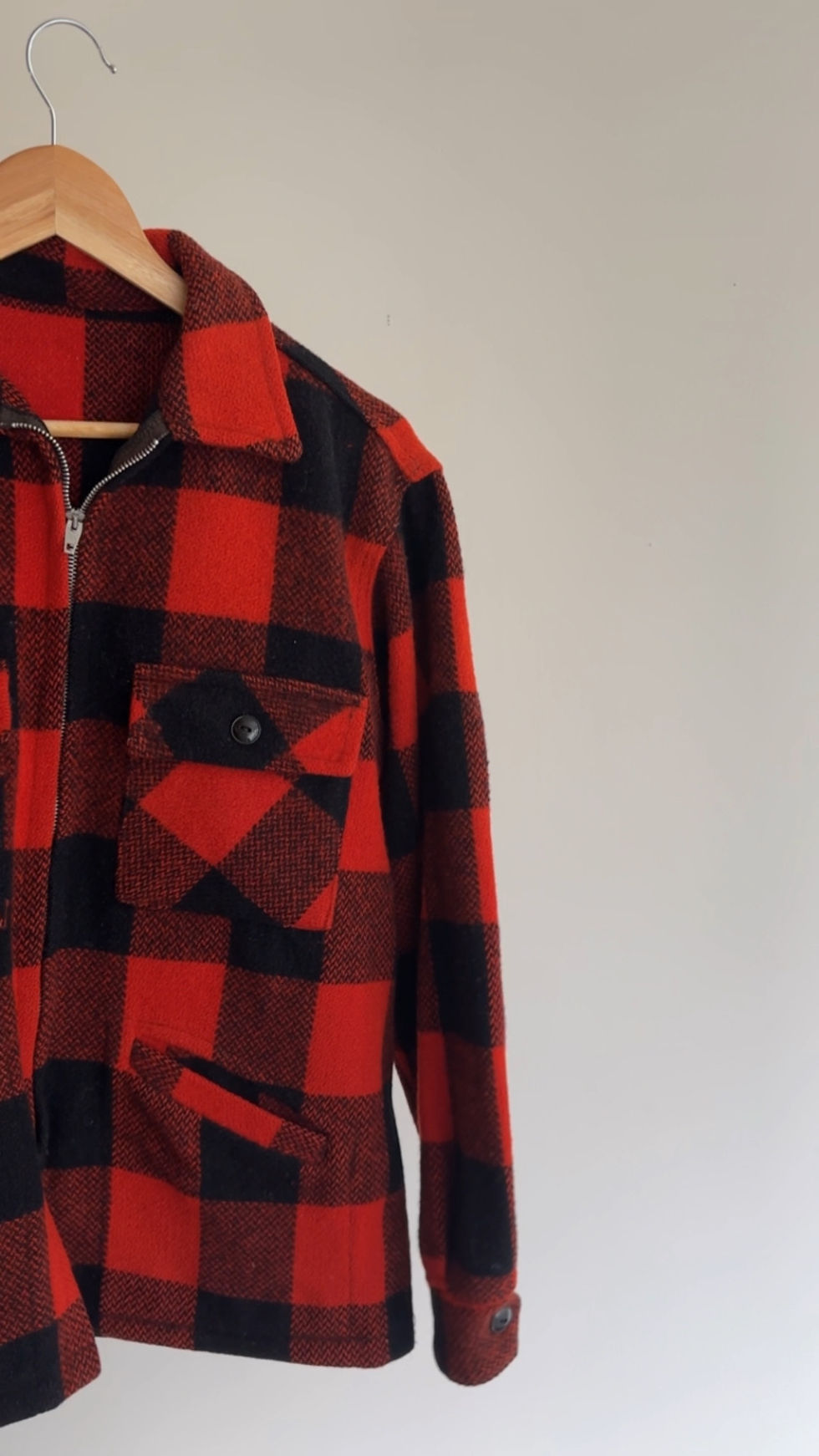 Thumbnail: BUFFALO PLAID WOOL ZIP SHACKET - FITS LIKE SIZE S/M