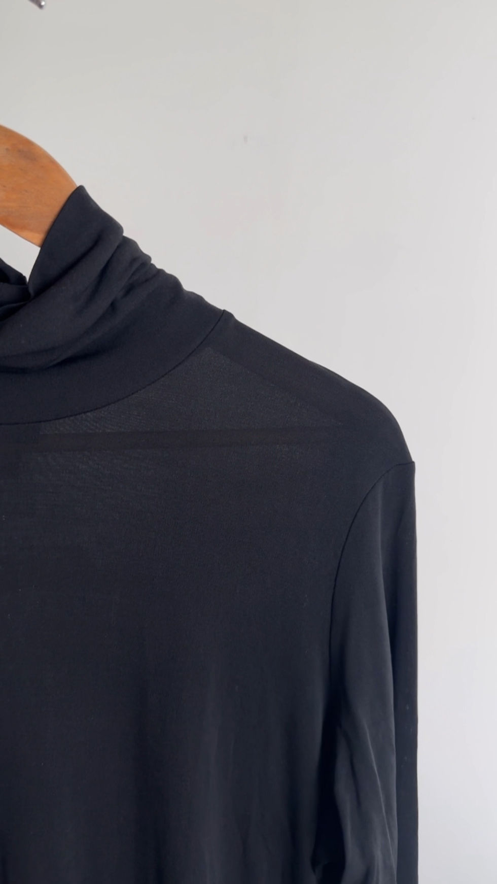 Thumbnail: EILEEN FISHER BLACK SILK DRESS - SIZE L