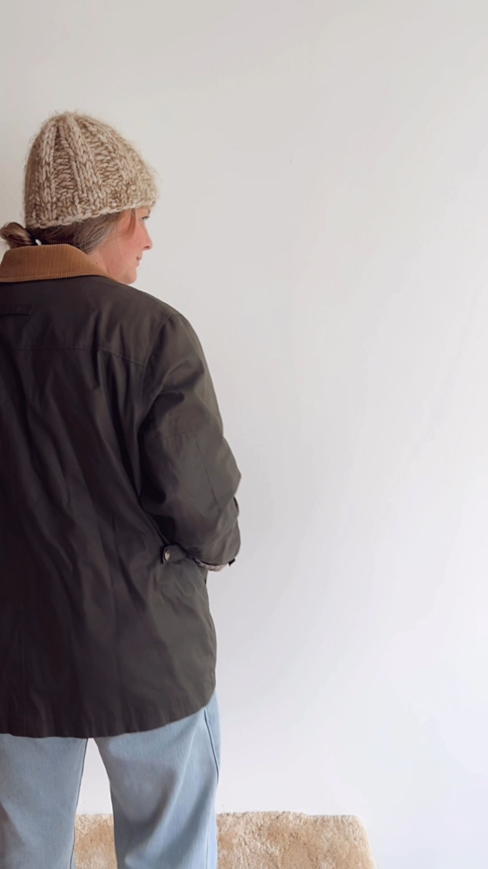 Thumbnail: THE FURLED FERN WOOLEN KNIT HAT
