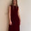 Thumbnail: VTG DEEP RED CRUSHED VELVET GOWN - FITS SIZE 4