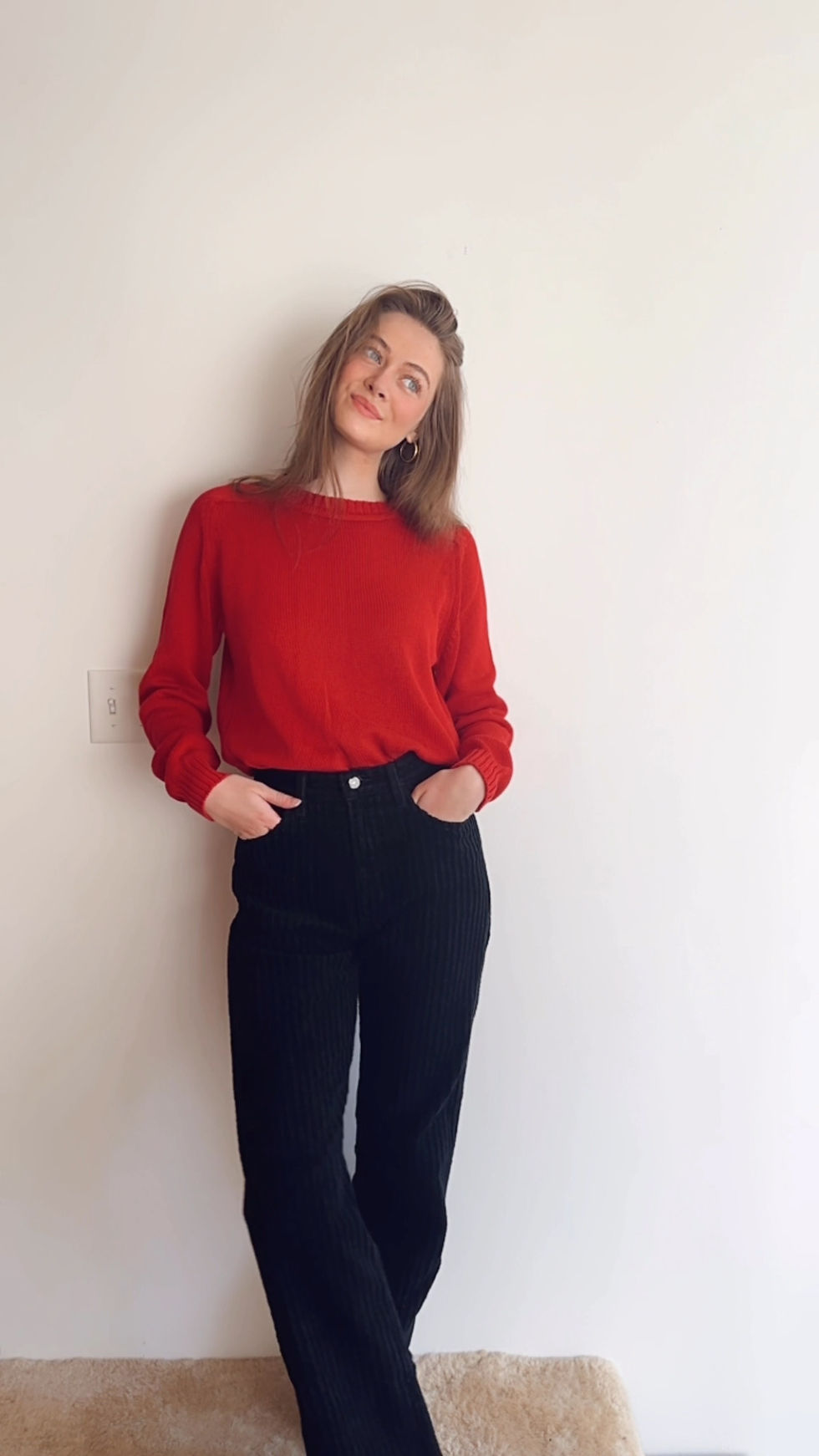 VTG BLACK CORDUROY PANTS - 27.5” WAIST