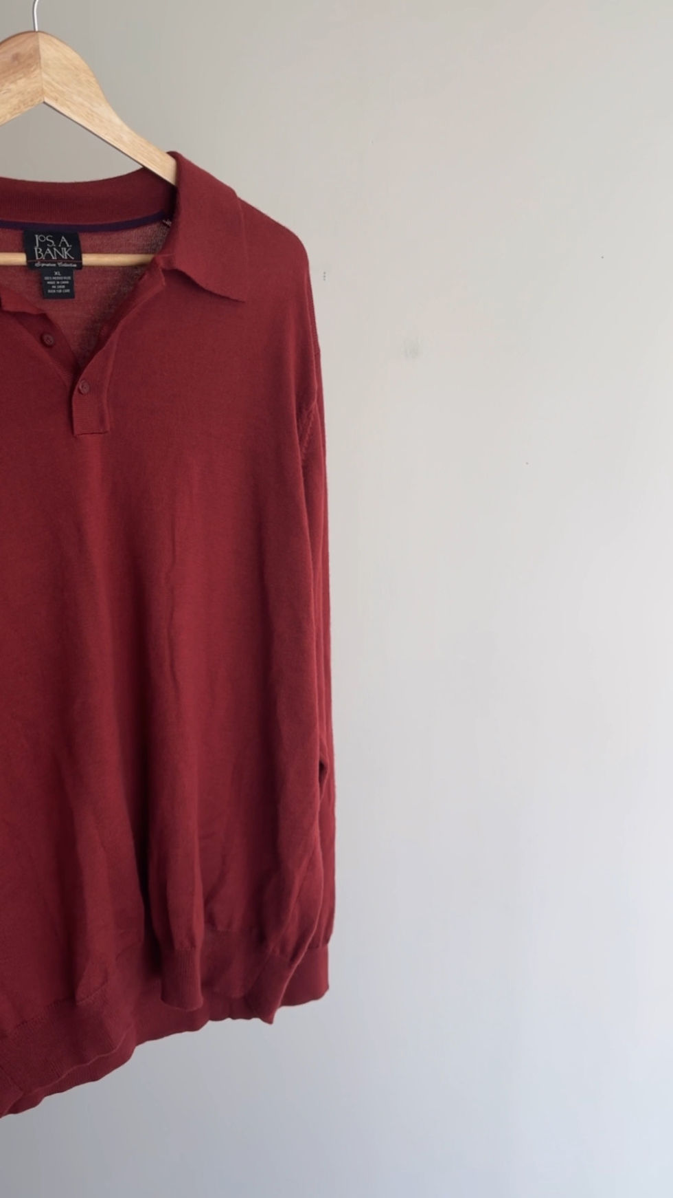 Thumbnail: CRANBERRY MERINO WOOL HENLEY