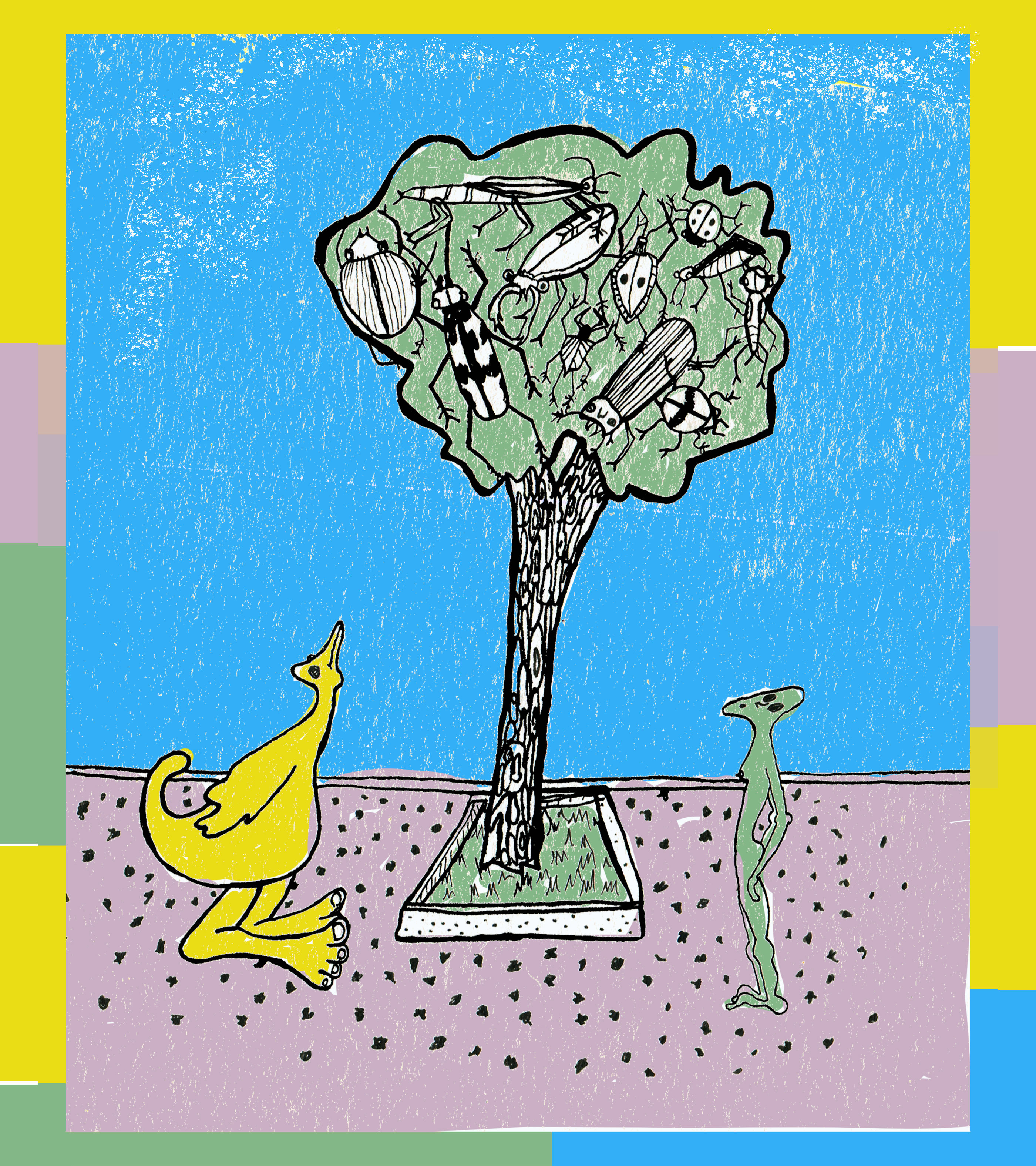 what's in the tree...? ~ 20"x20"