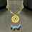 Thumbnail: Yellow Daisy necklace, Wind clan symbol dangle medallion 