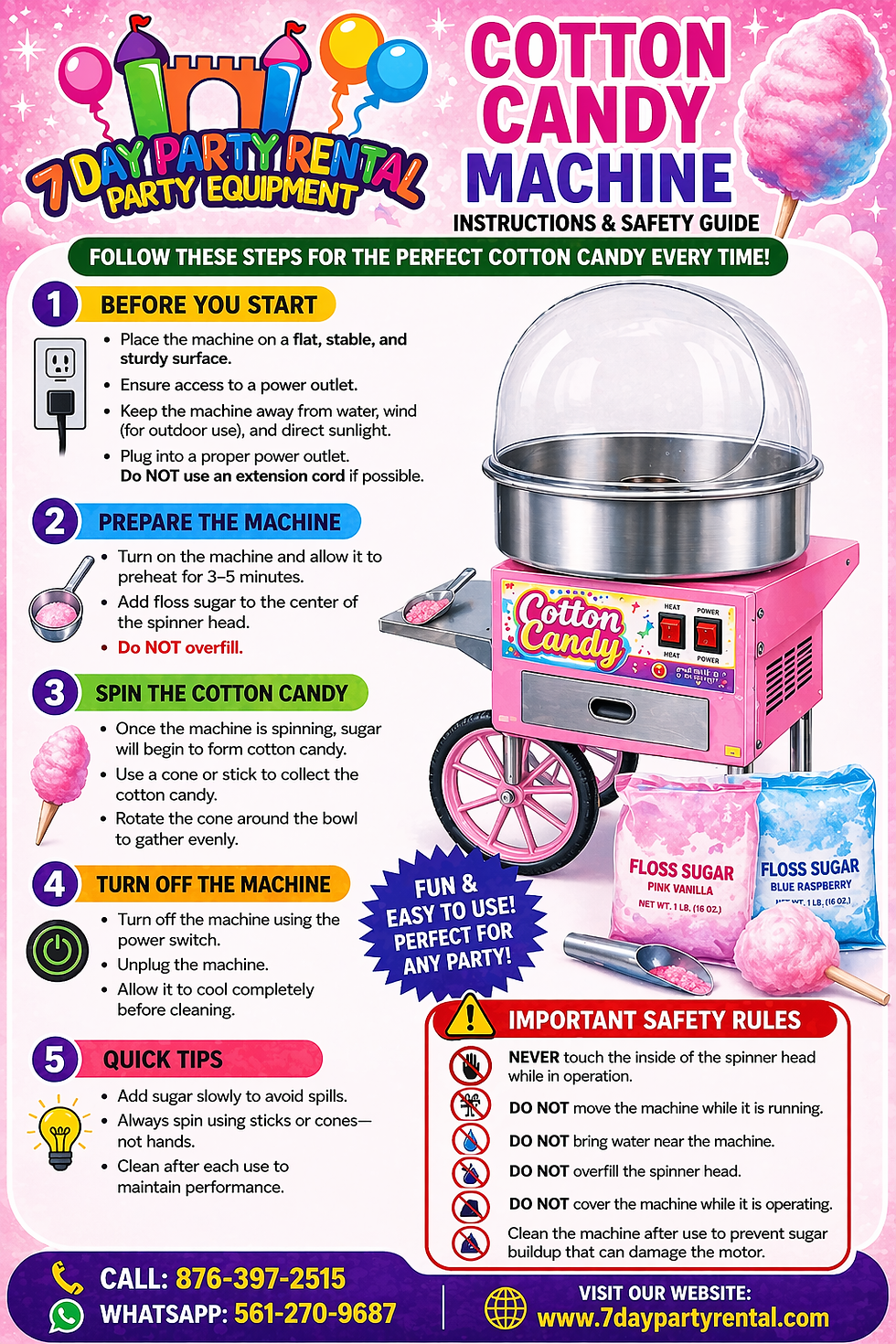 Cotton Candy Instruction