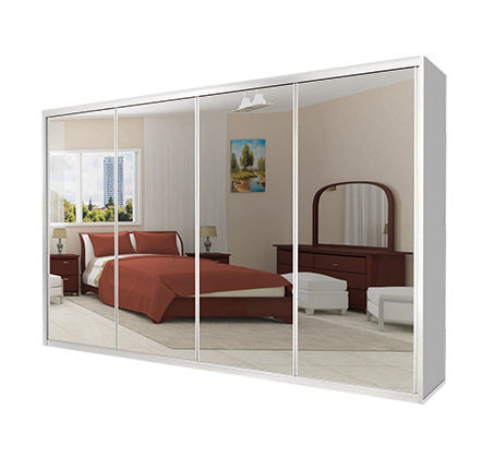 White Karibik ארון מראות עם מסגרת בצבע לבן