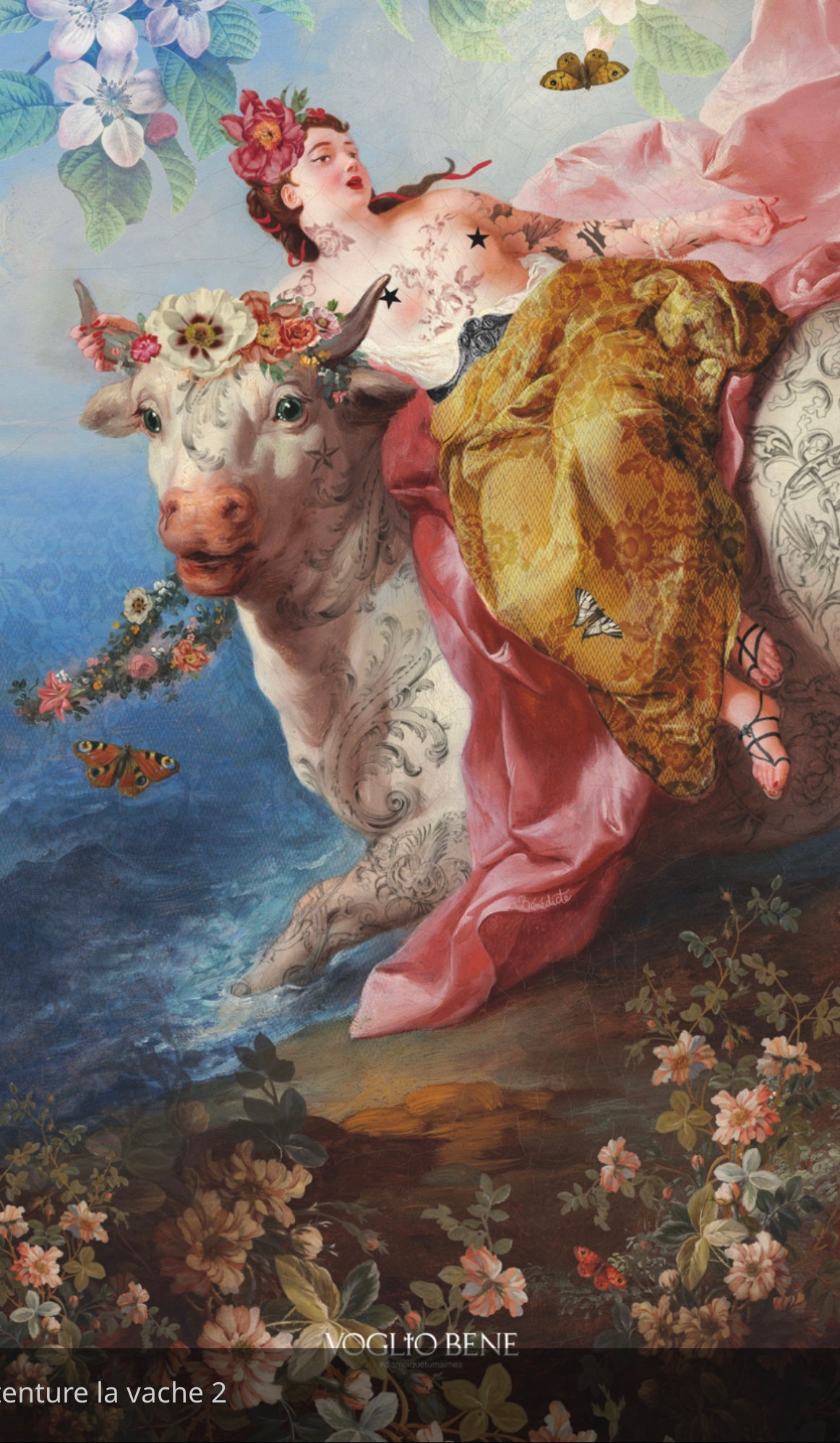 Tenture Velours pour Intérieur 77x137cm « Voglio Bene »