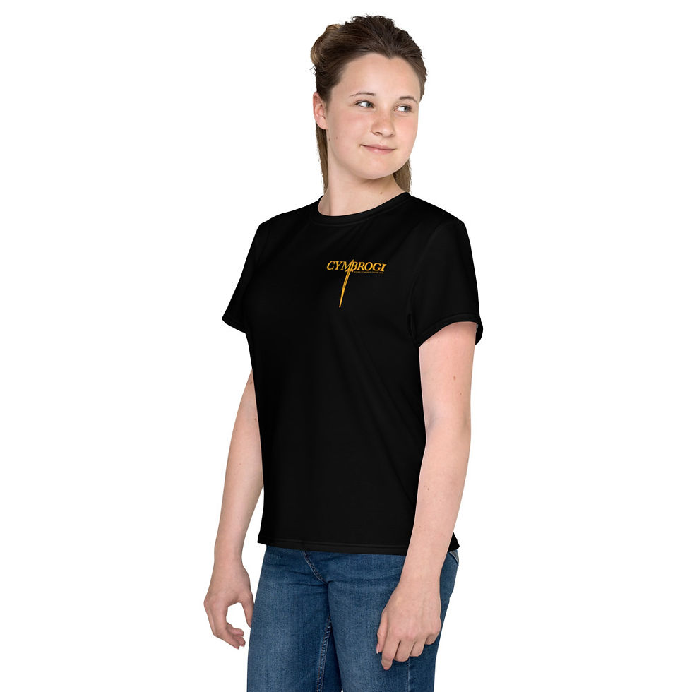 Thumbnail: Youth crew neck Cymbrogi School Shirt t-shirt