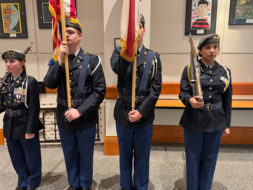 Color Guard supporting the CCPS School Board Meeting!