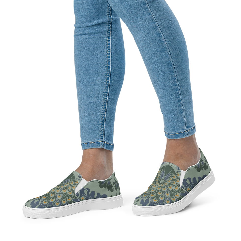 Miniaturbild: Slip-On-Leinenschuhe für Damen GRÜN