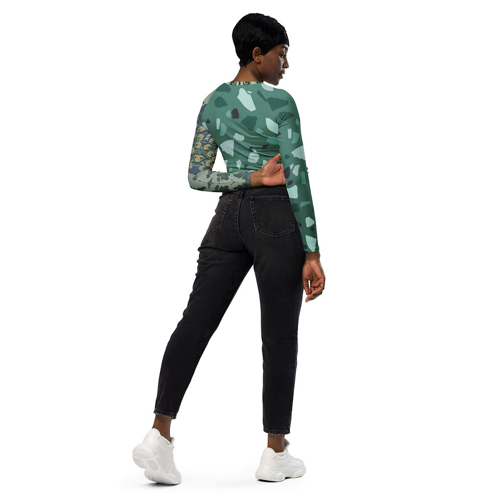 Miniaturbild: Recycled long-sleeve crop top