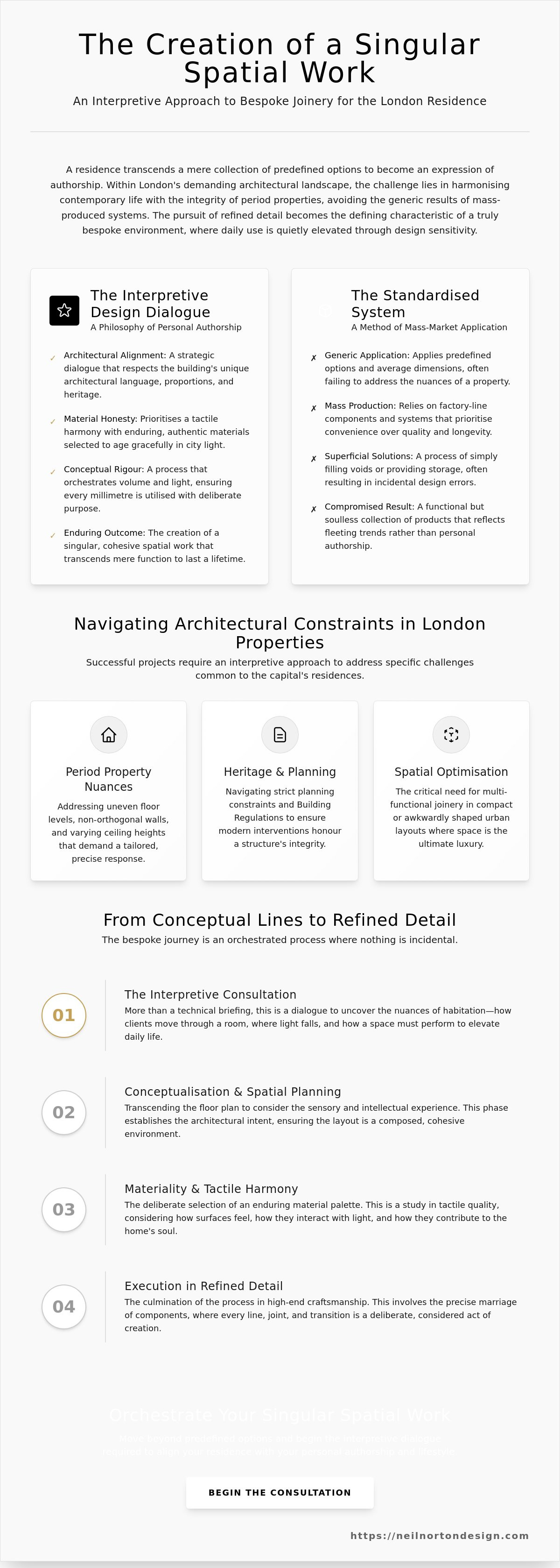 Bespoke joinery design advice London