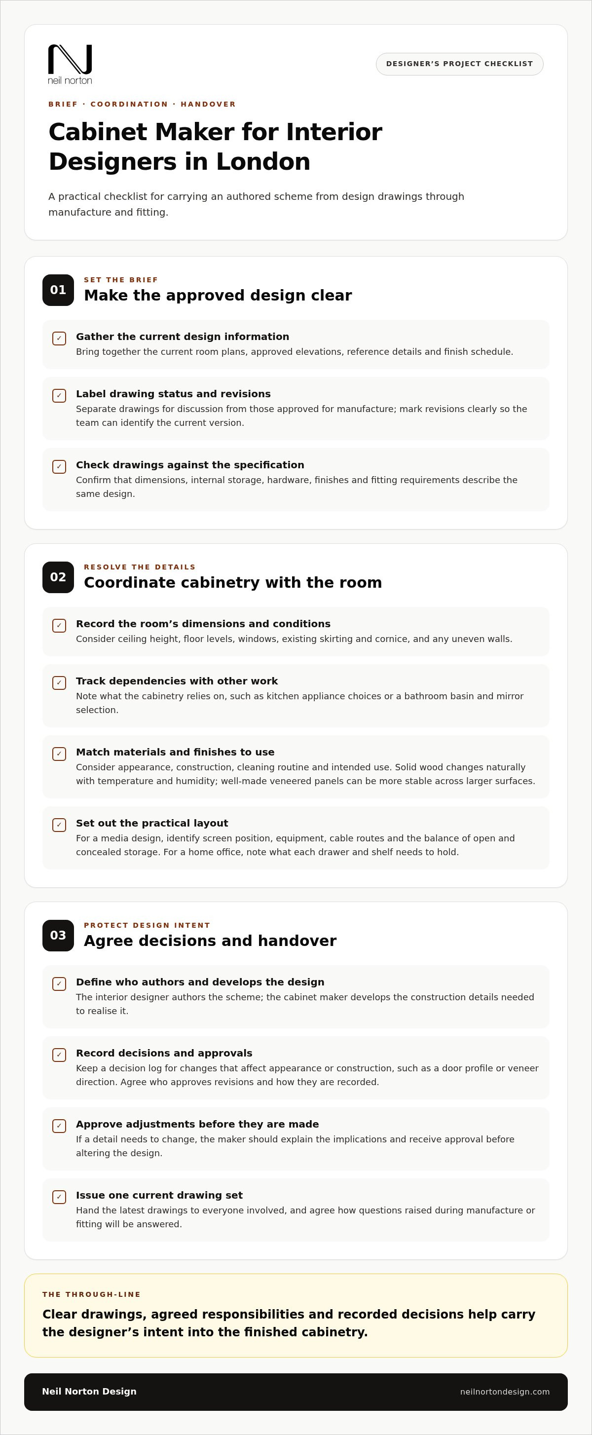 Cabinet maker for interior designers london
