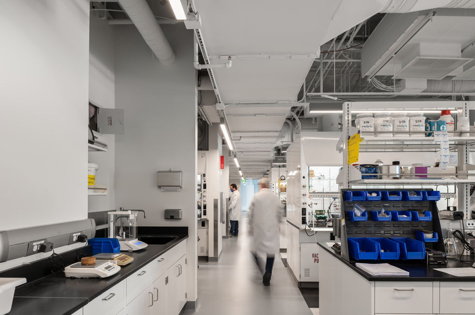 science lab with scientist